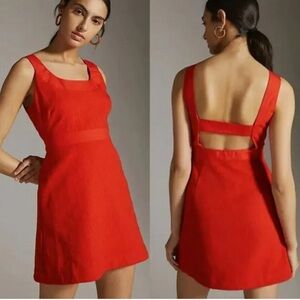 Anthropologie Maeve Scoop Neck Minidress